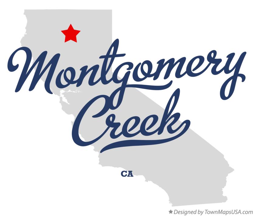 Map of Montgomery Creek California CA