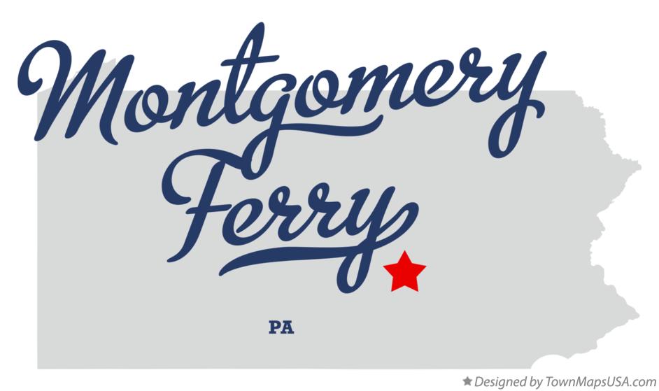 Map of Montgomery Ferry Pennsylvania PA