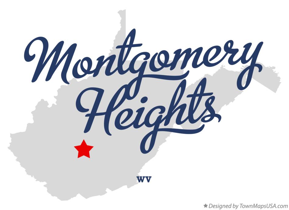 Map of Montgomery Heights West Virginia WV