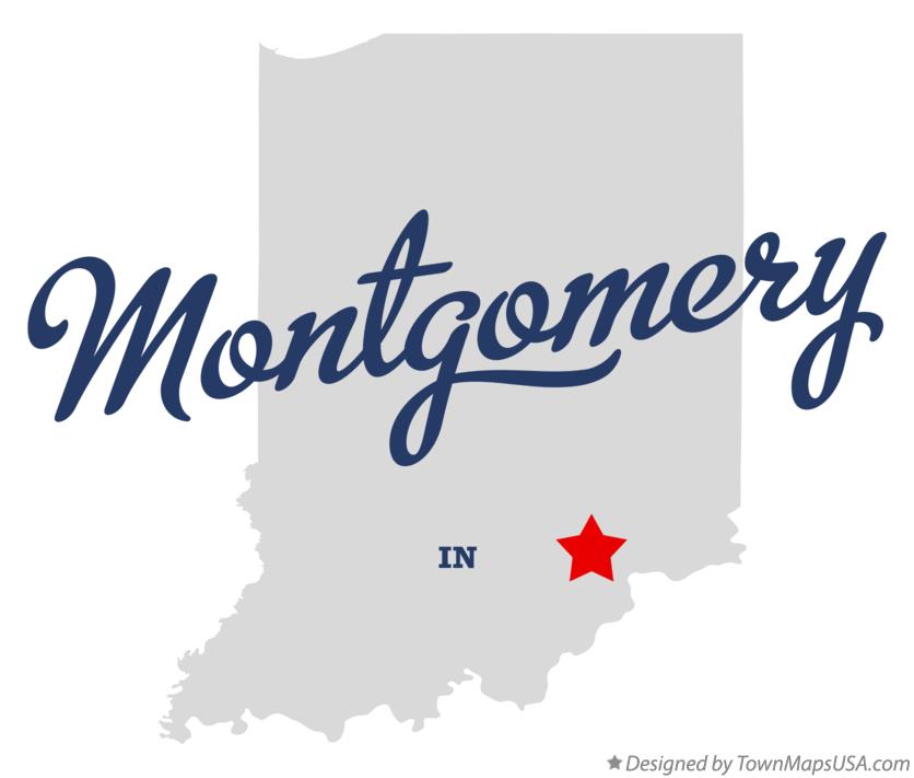 Map of Montgomery Indiana IN