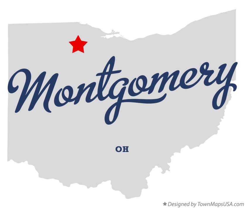 Map of Montgomery Ohio OH