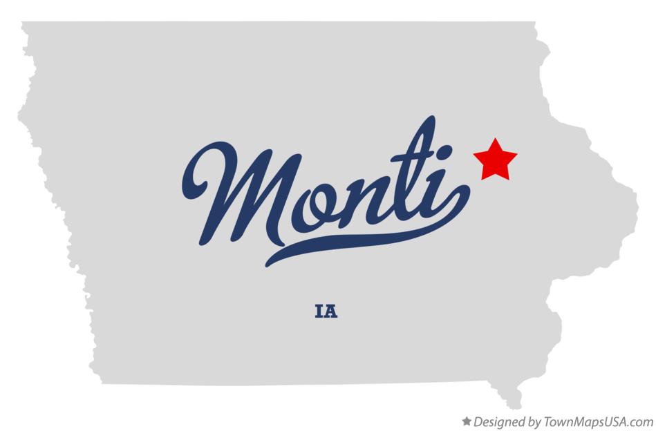 Map of Monti Iowa IA