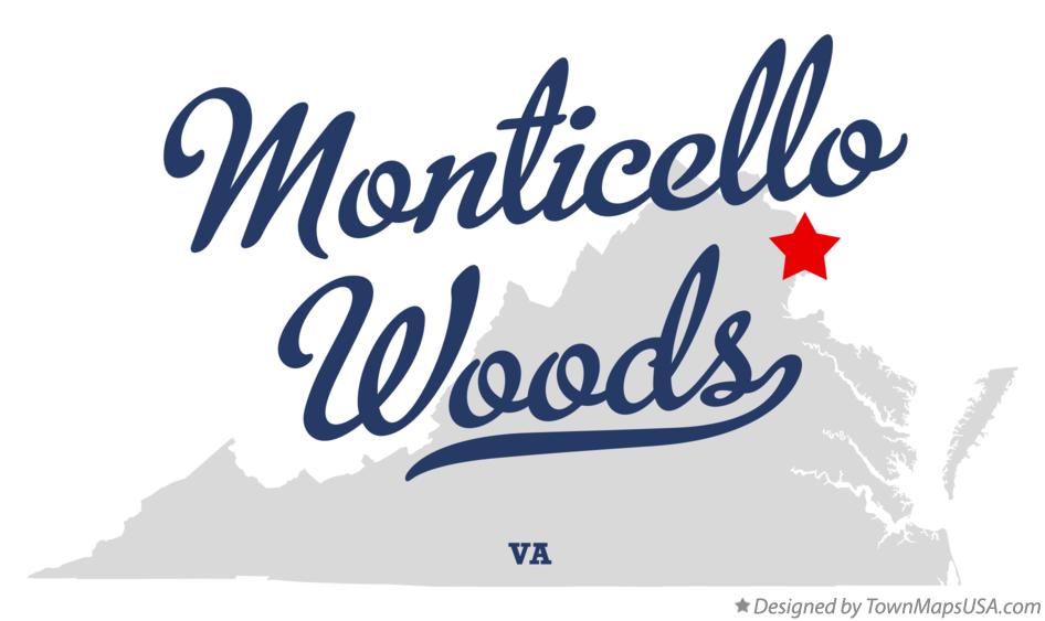 Map of Monticello Woods Virginia VA