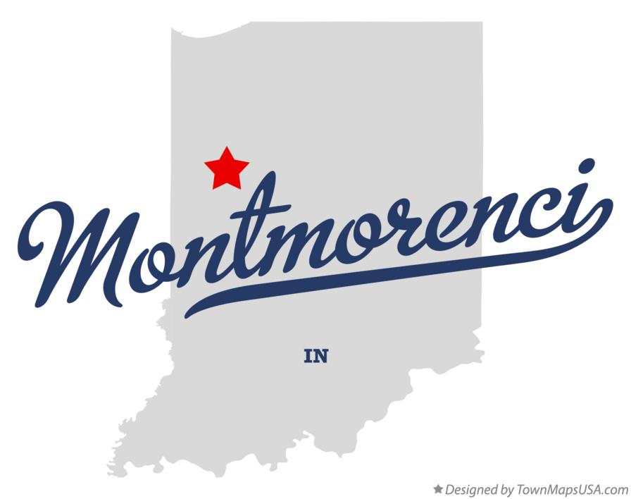 Map of Montmorenci Indiana IN