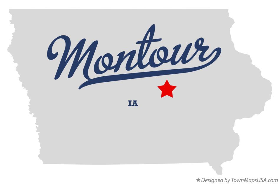 Map of Montour Iowa IA