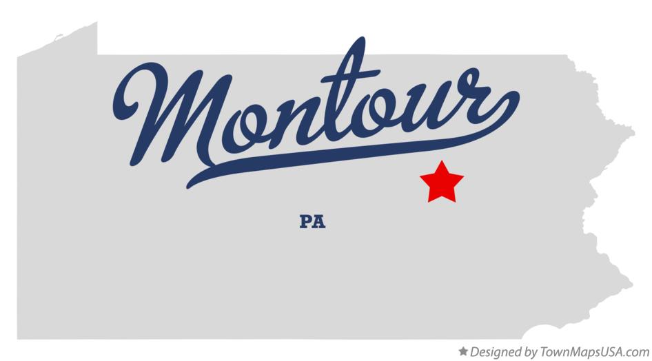 Map of Montour Pennsylvania PA