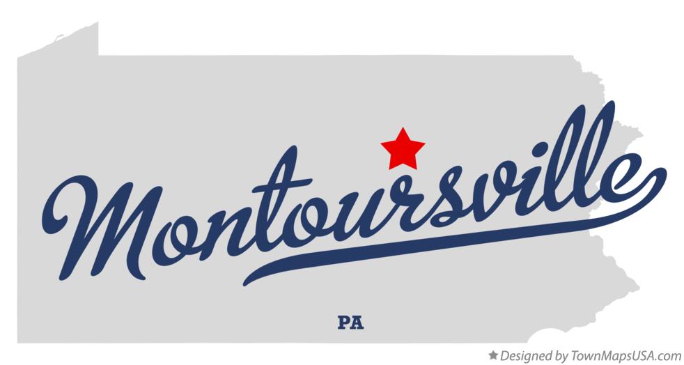 Map of Montoursville Pennsylvania PA