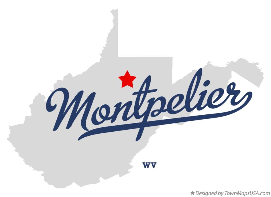 Map of Montpelier West Virginia WV