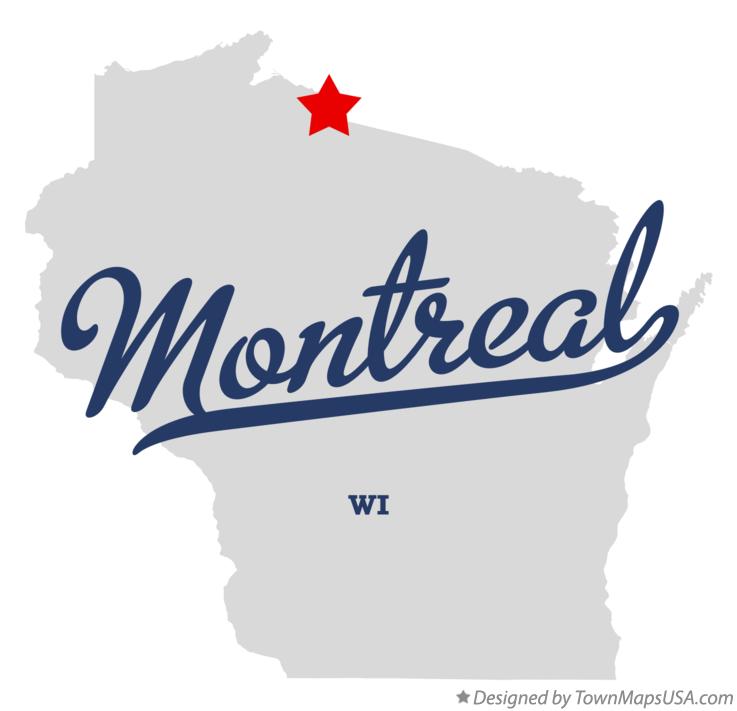 Map of Montreal Wisconsin WI