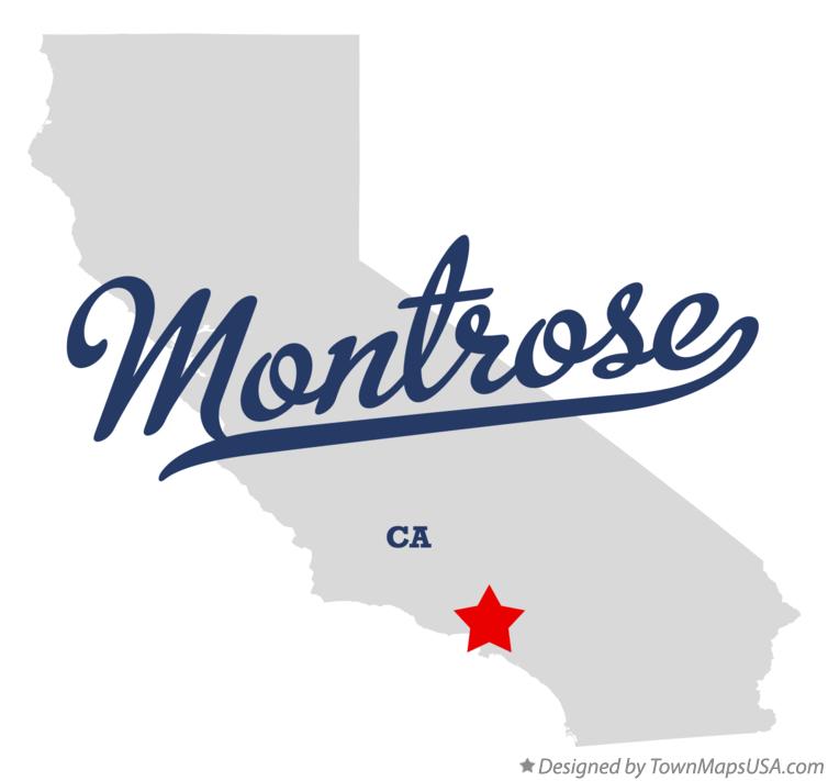 Map of Montrose California CA