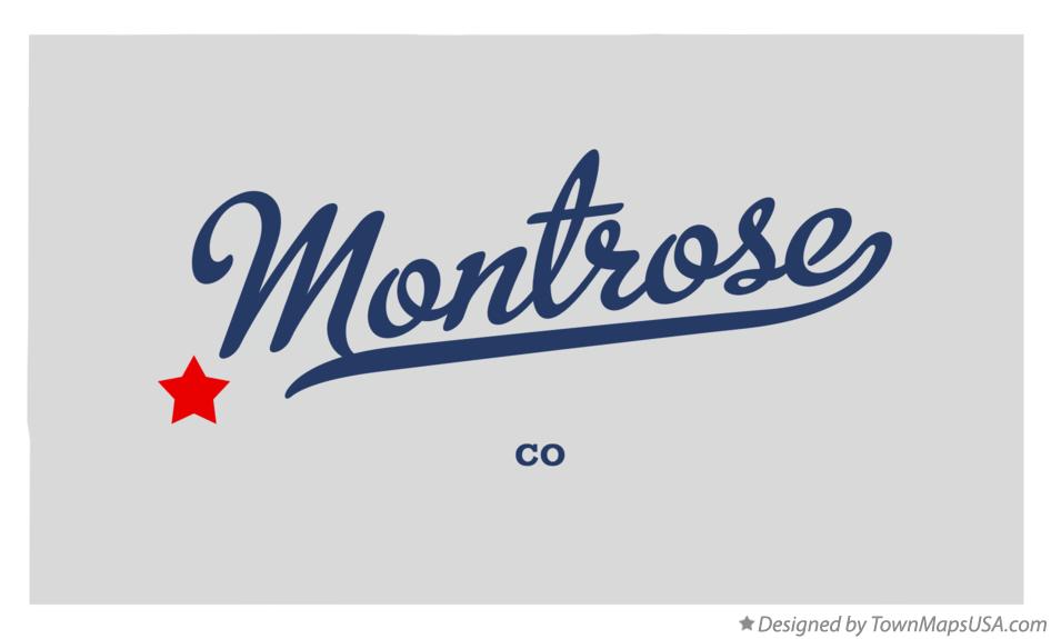 Map of Montrose Colorado CO