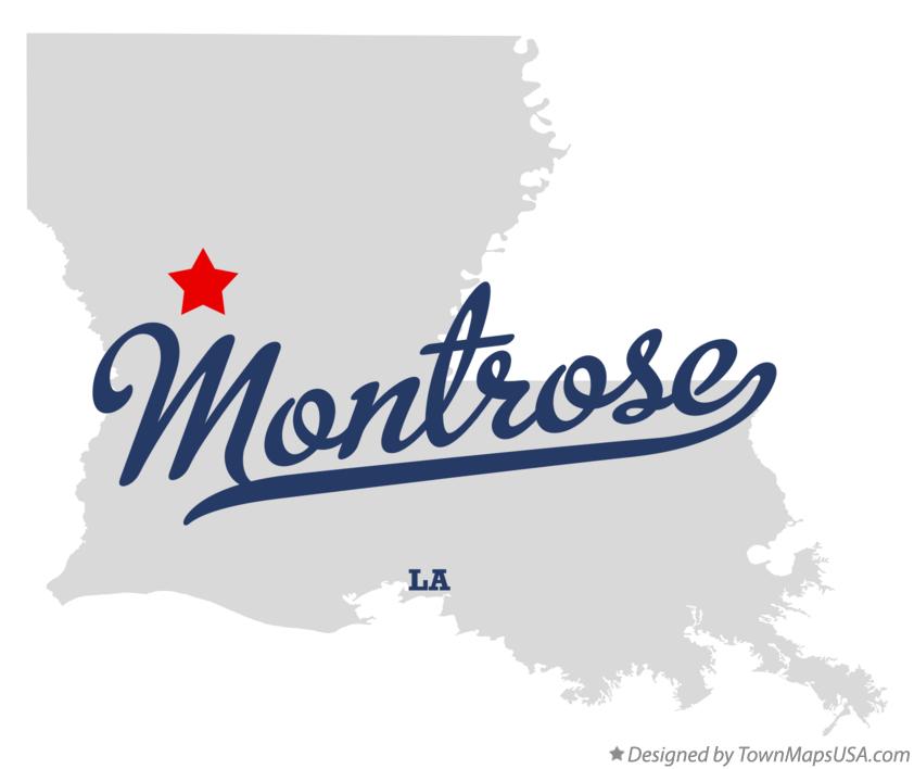 Map of Montrose Louisiana LA