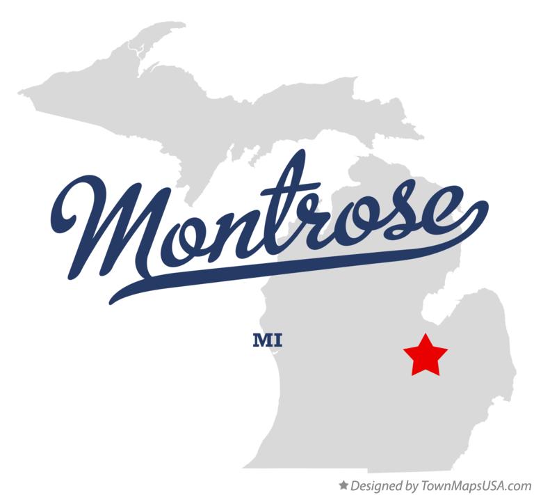 Map of Montrose Michigan MI