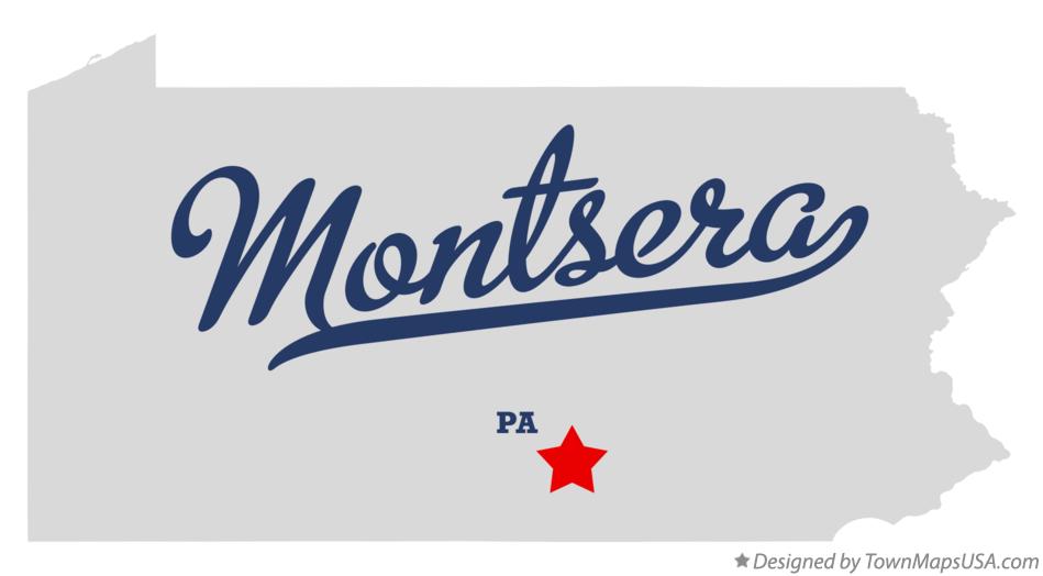 Map of Montsera Pennsylvania PA