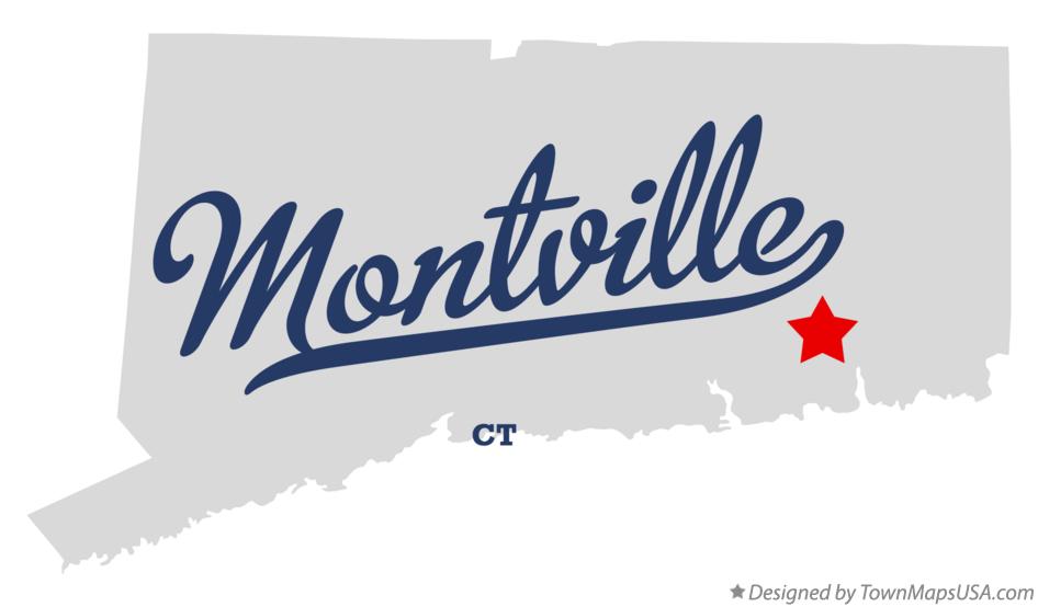 Map of Montville Connecticut CT