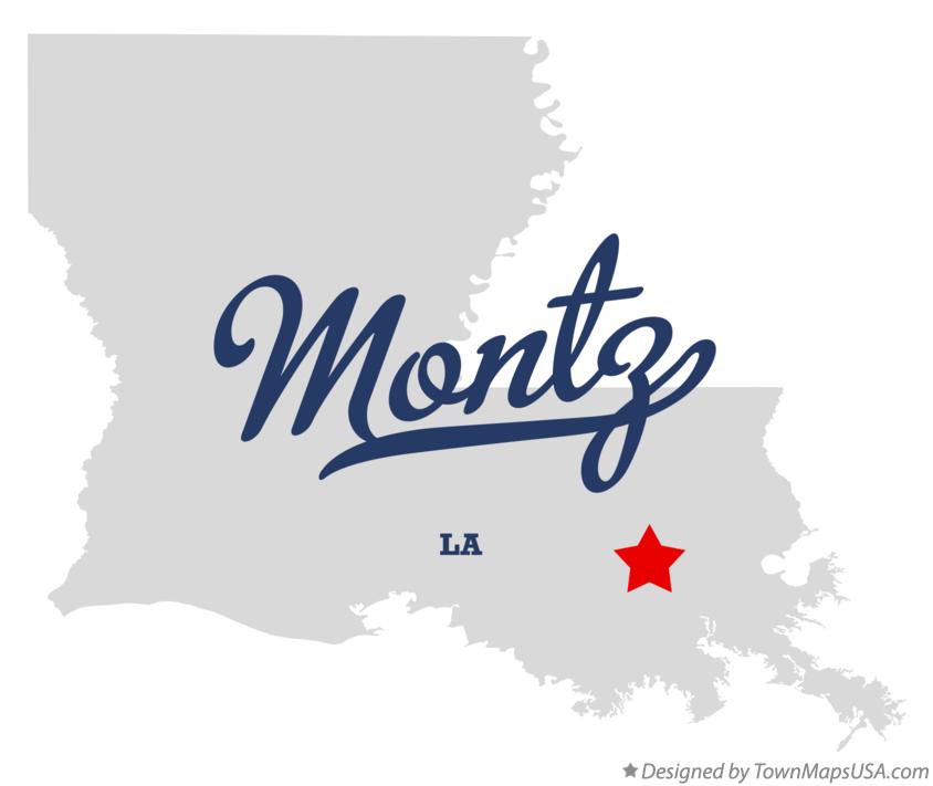 Map of Montz Louisiana LA