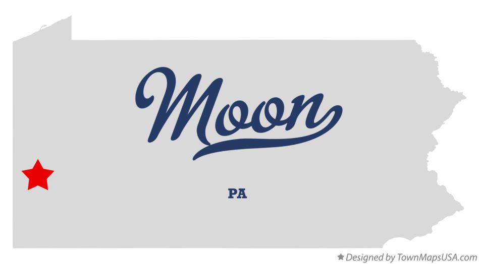Map of Moon Pennsylvania PA
