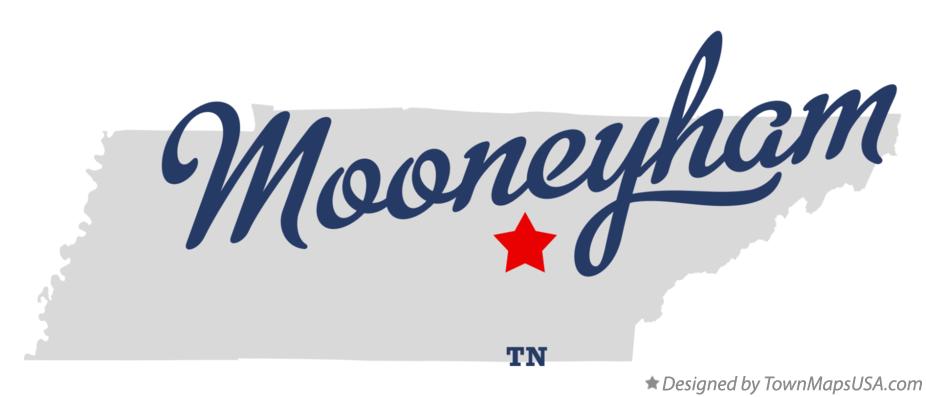 Map of Mooneyham Tennessee TN