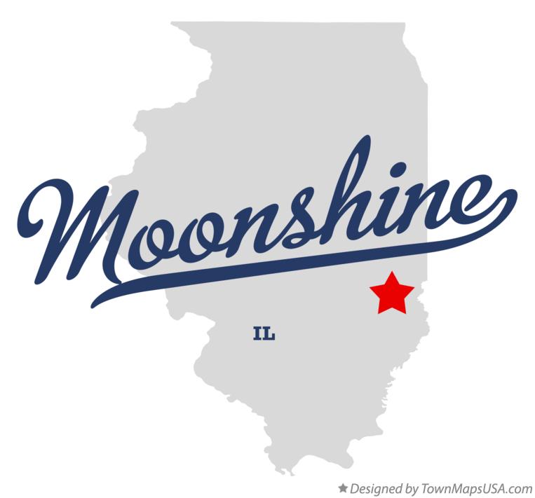 Map of Moonshine Illinois IL