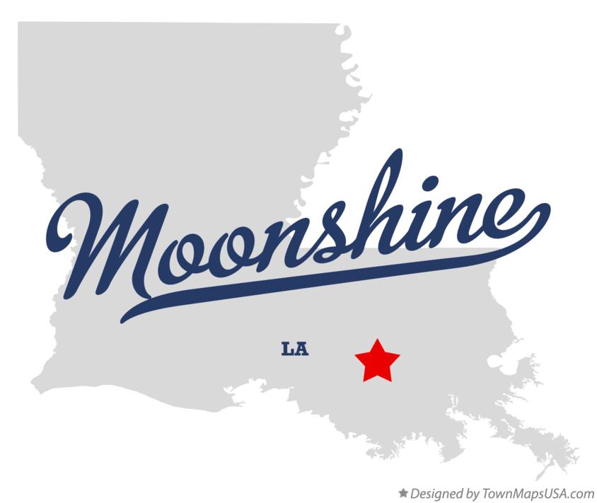 Map of Moonshine Louisiana LA