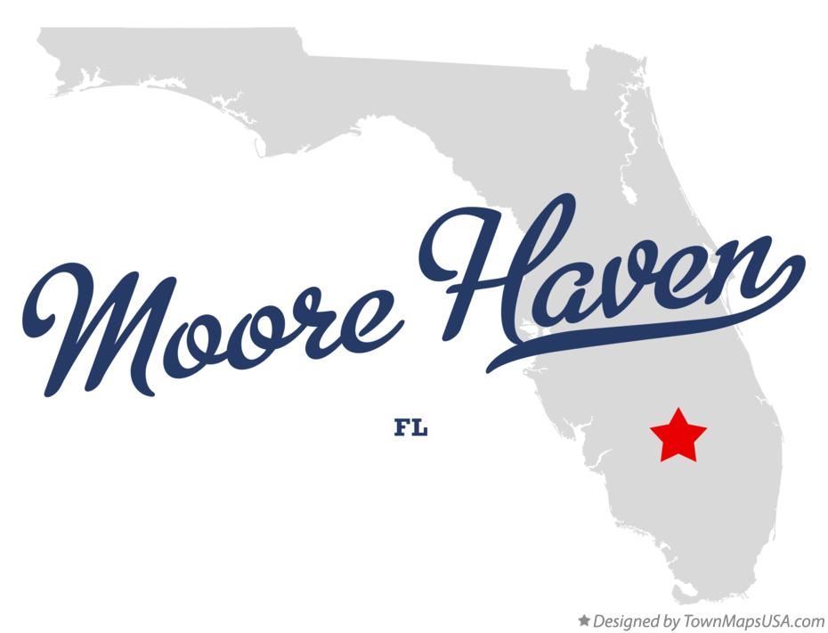Map of Moore Haven Florida FL