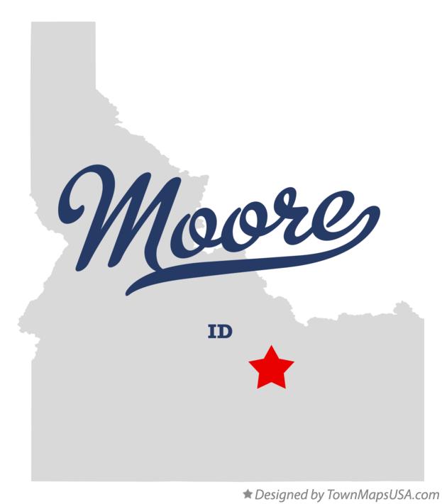 Map of Moore Idaho ID