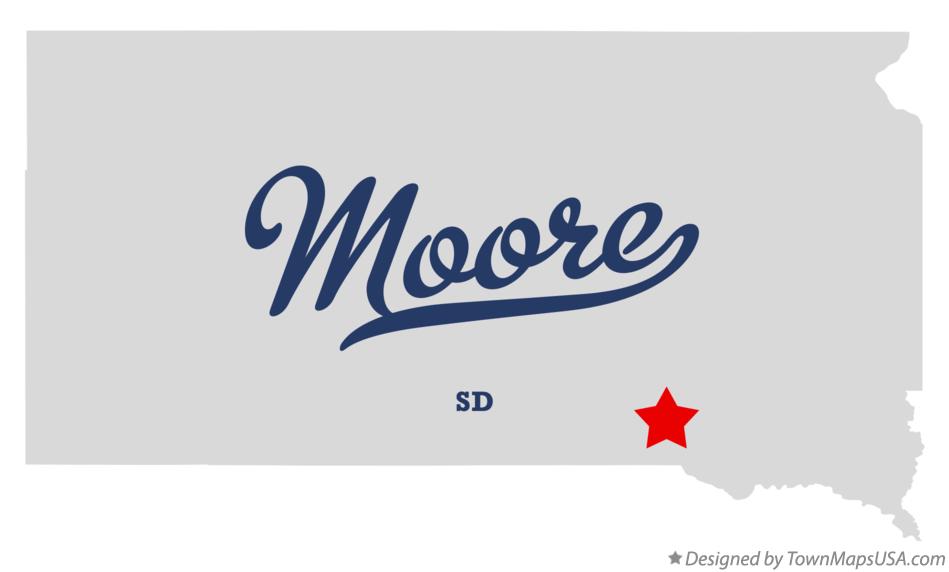 Map of Moore South Dakota SD