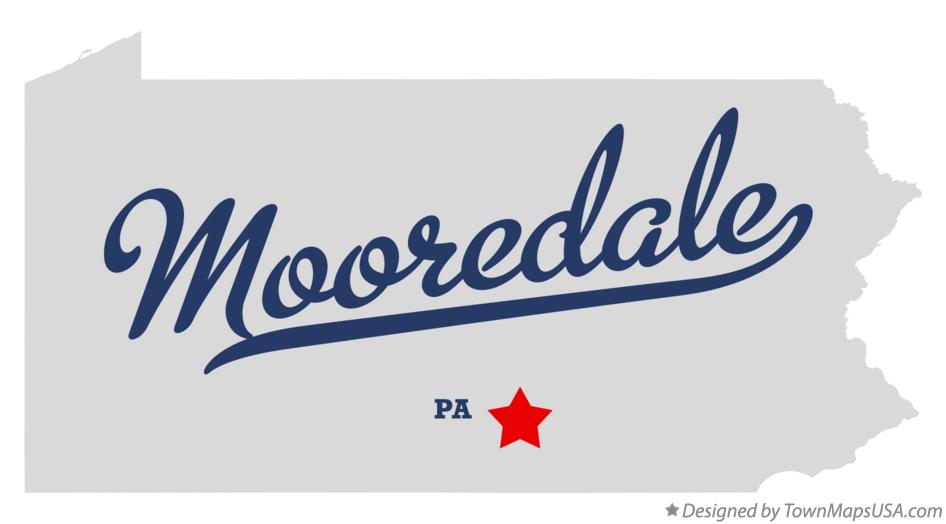Map of Mooredale Pennsylvania PA