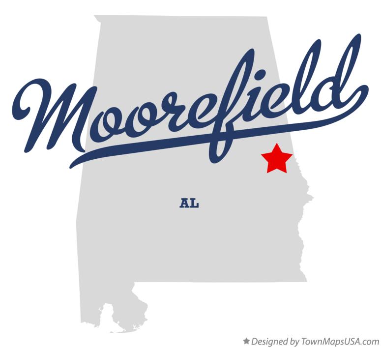 Map of Moorefield Alabama AL