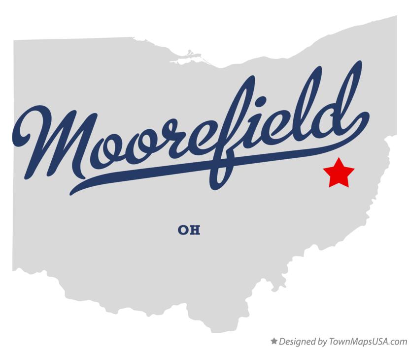 Map of Moorefield Ohio OH