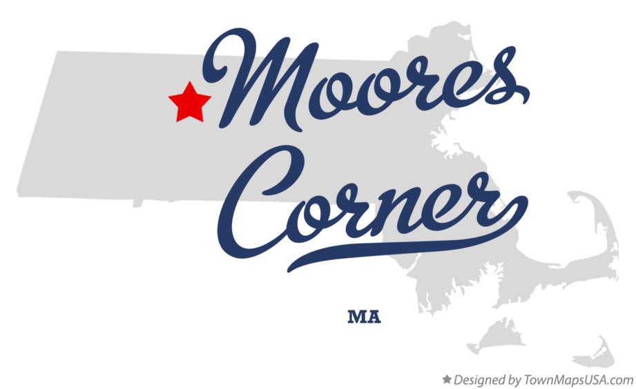 Map of Moores Corner Massachusetts MA