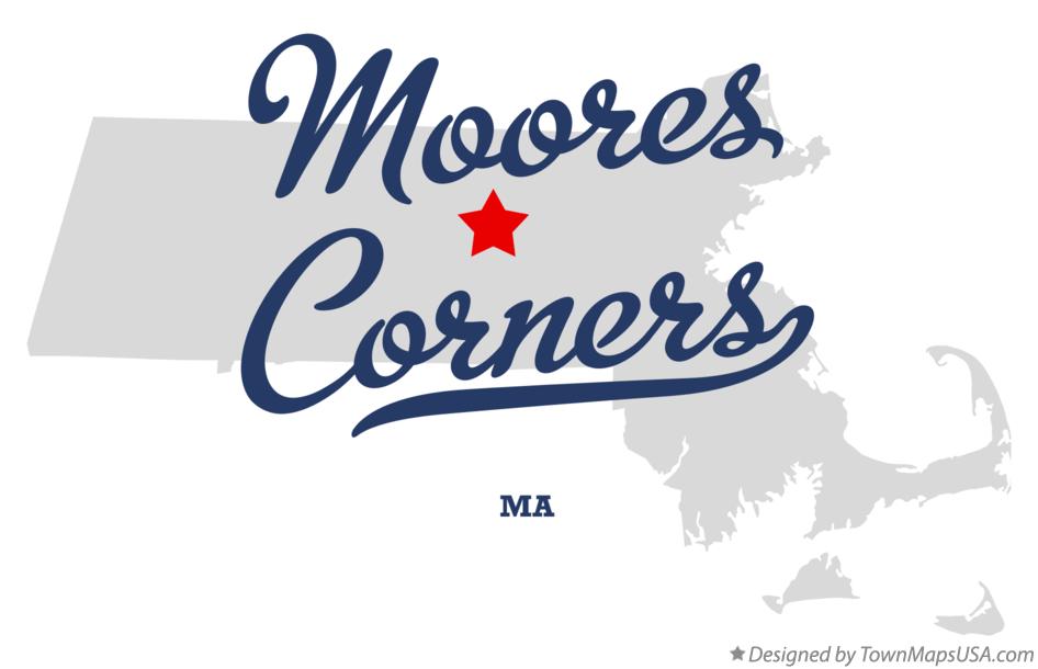 Map of Moores Corners Massachusetts MA