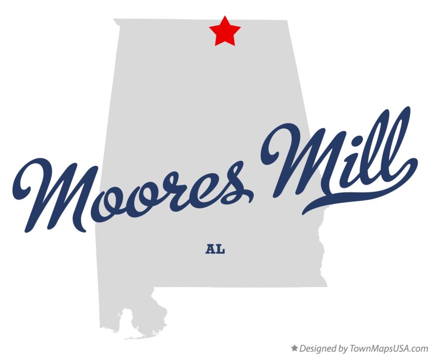 Map of Moores Mill Alabama AL