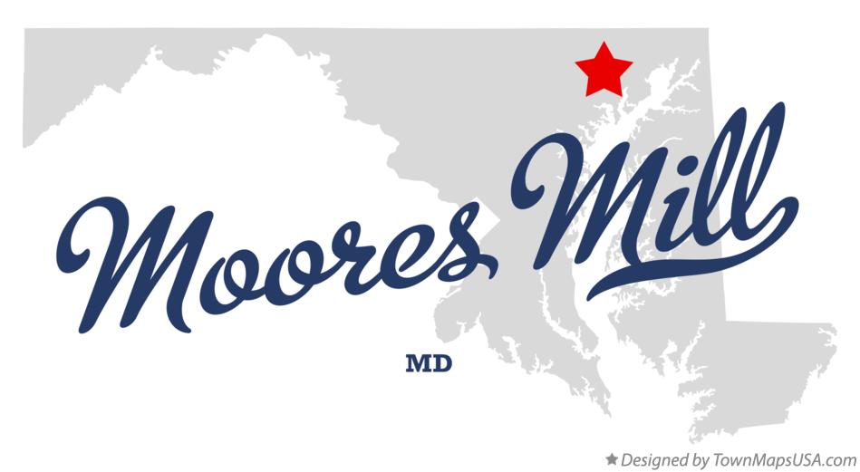 Map of Moores Mill Maryland MD