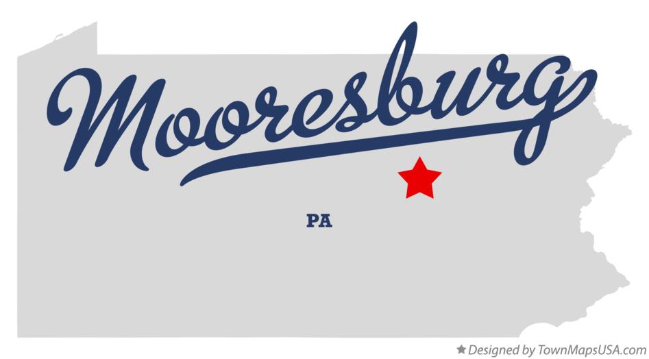 Map of Mooresburg Pennsylvania PA
