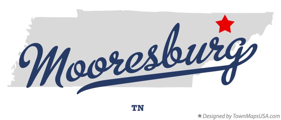 Map of Mooresburg Tennessee TN