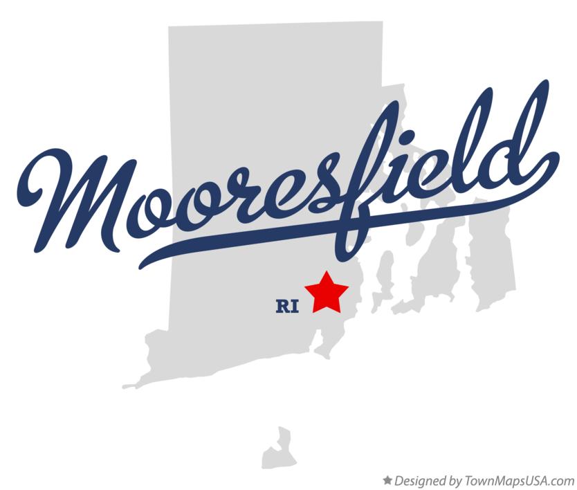 Map of Mooresfield Rhode Island RI
