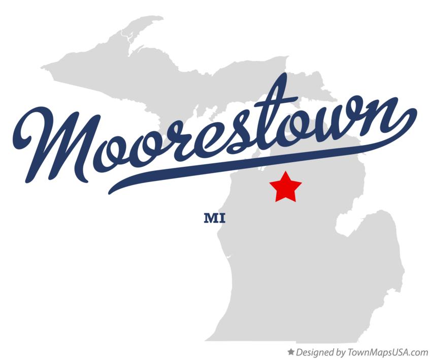 Map of Moorestown Michigan MI