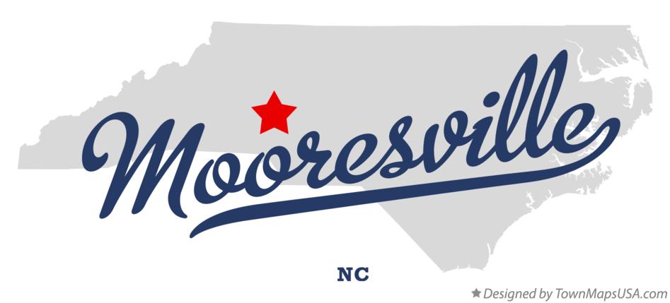 Map of Mooresville North Carolina NC