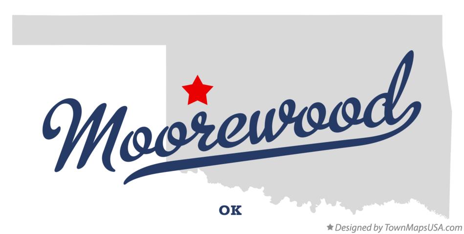Map of Moorewood Oklahoma OK
