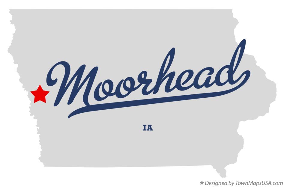 Map of Moorhead Iowa IA