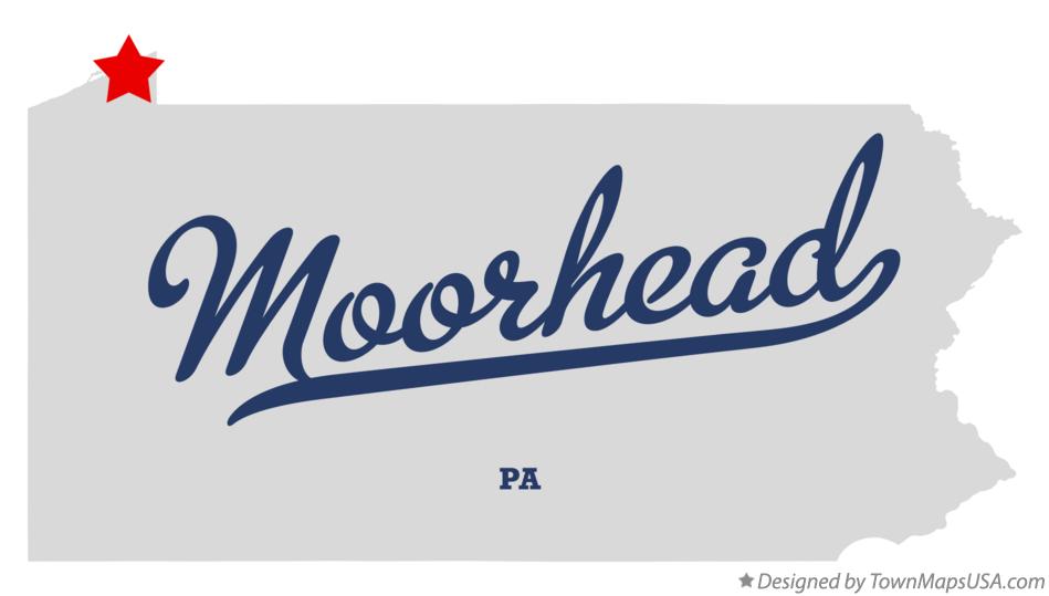 Map of Moorhead Pennsylvania PA