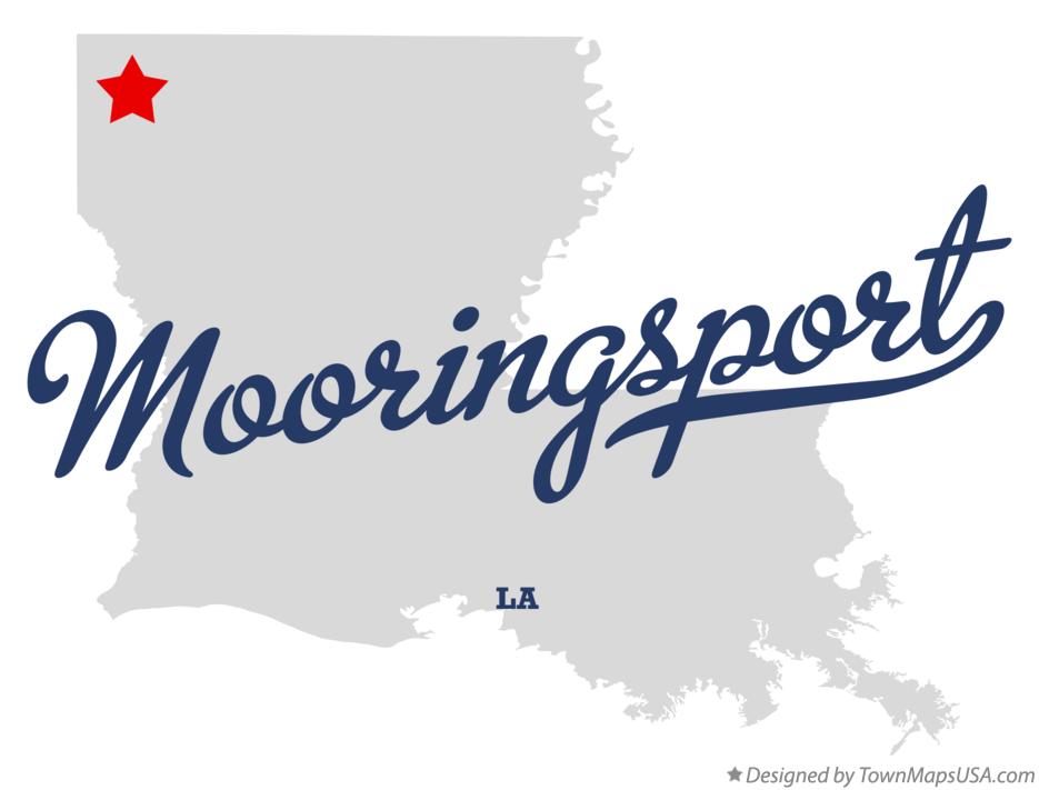 Map of Mooringsport Louisiana LA
