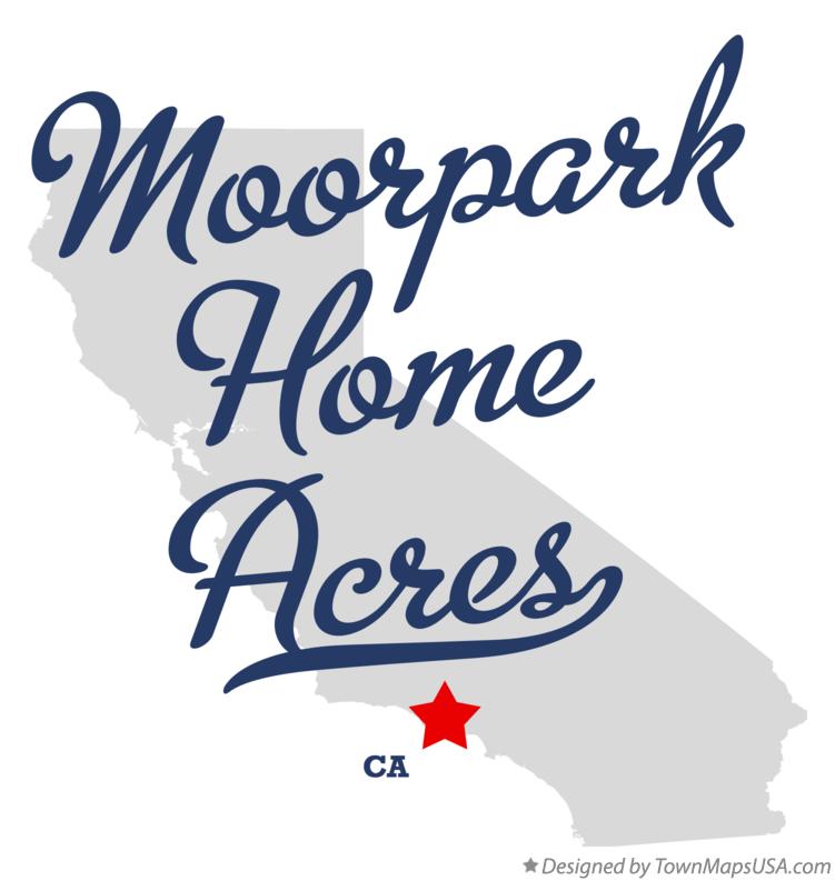 Map of Moorpark Home Acres California CA