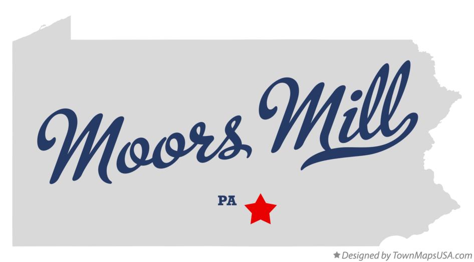 Map of Moors Mill Pennsylvania PA