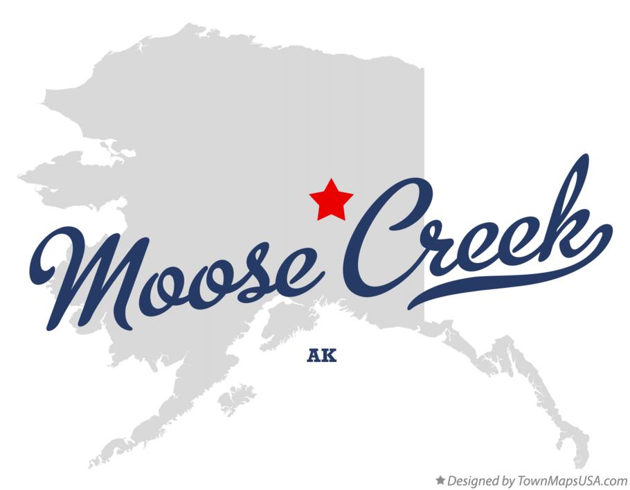 Map of Moose Creek Alaska AK