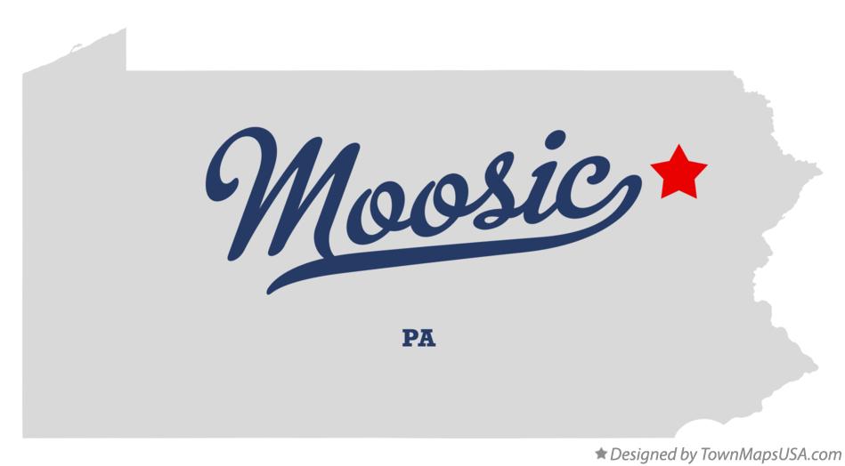 Map of Moosic Pennsylvania PA