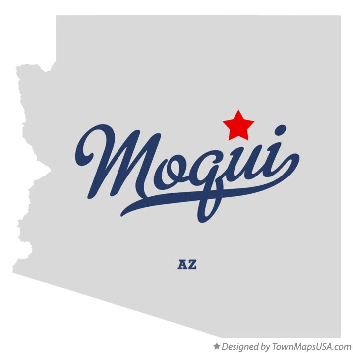 Map of Moqui Arizona AZ