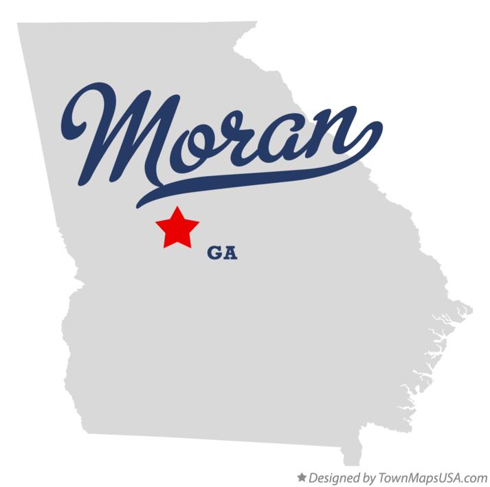 Map of Moran Georgia GA