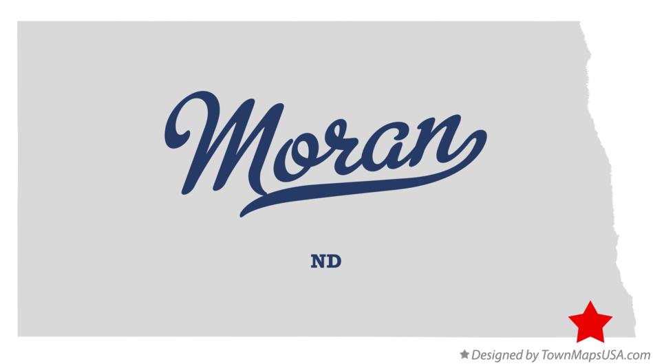 Map of Moran North Dakota ND